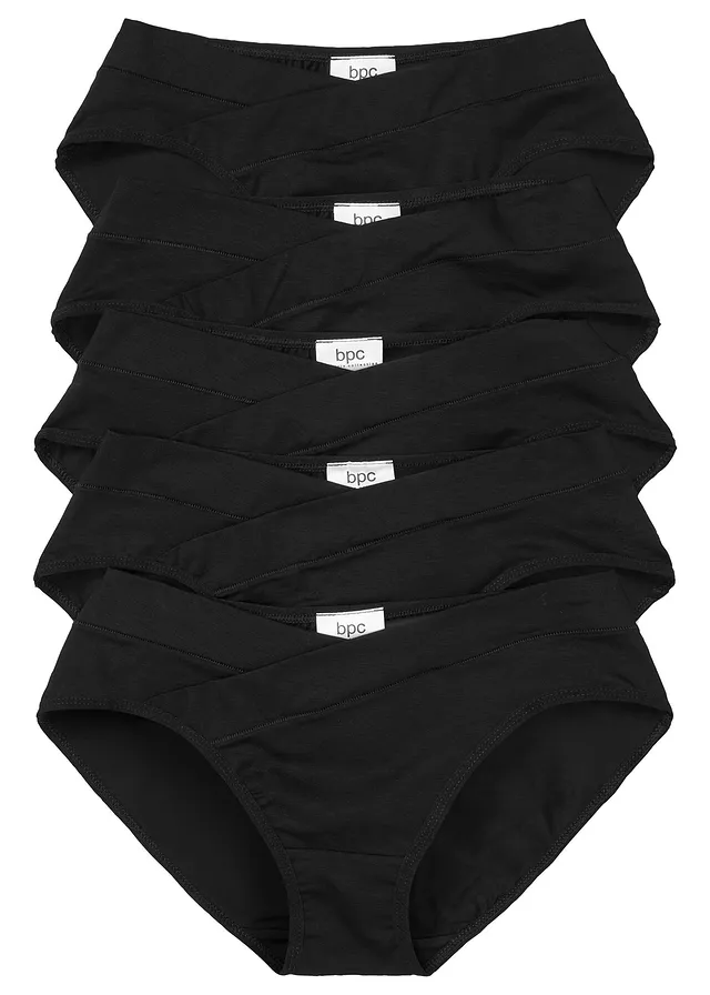 Kalhotky s tvarem do V (5 ks v balení) • černá • bonprix obchod