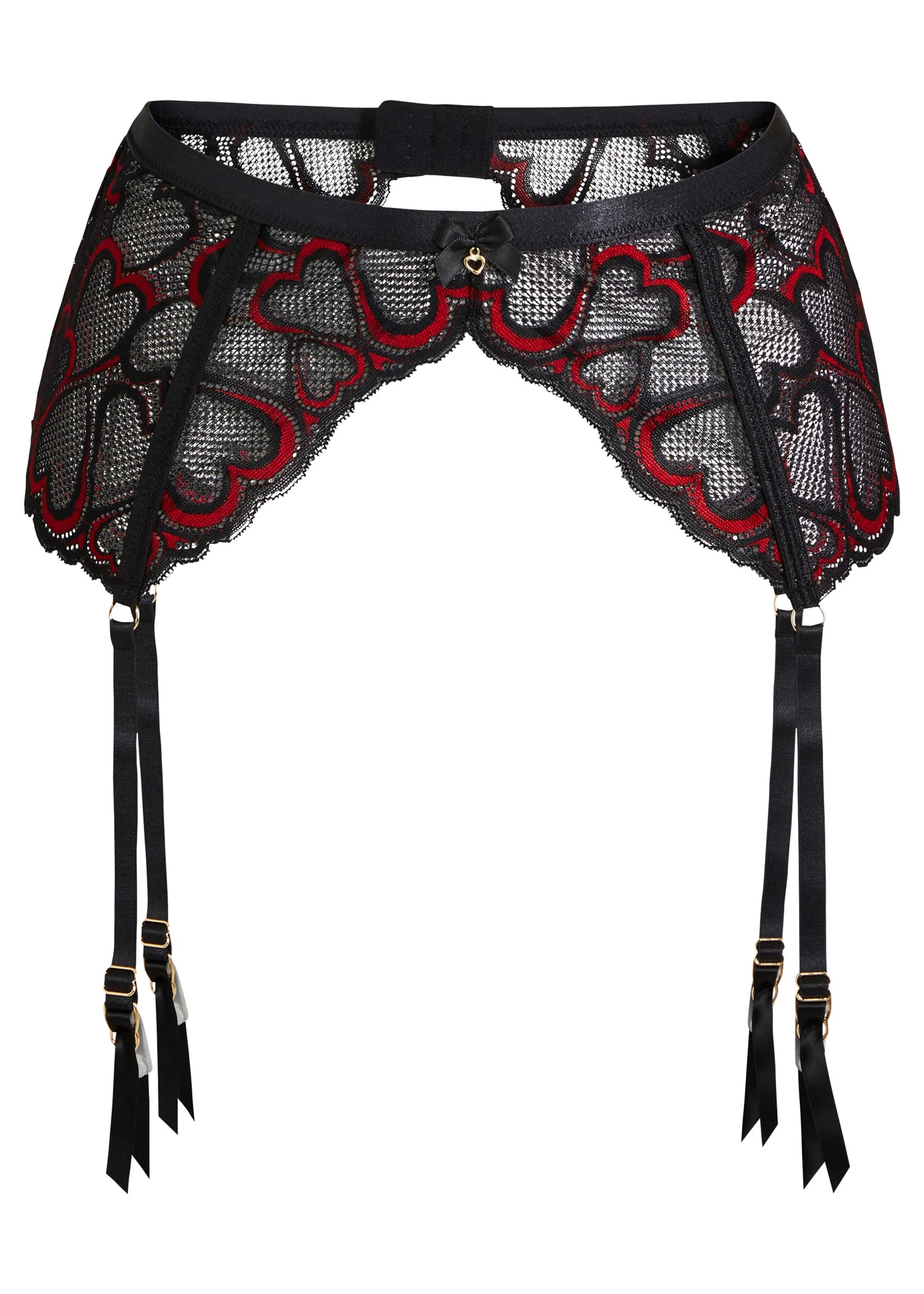 Harisnyatartó öv • fekete-salsa vörös • bonprix áruház