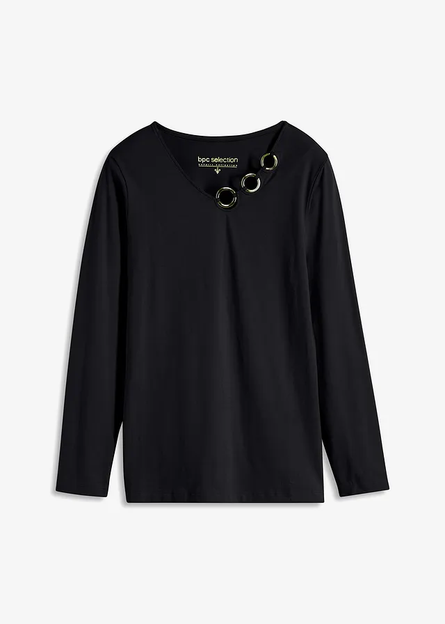 Longsleeve met eyelets