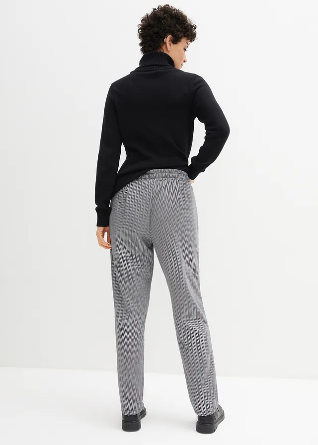 Pantalon chaud avec taille élastique • écru-noir graphique • product-page.page-title-suffix