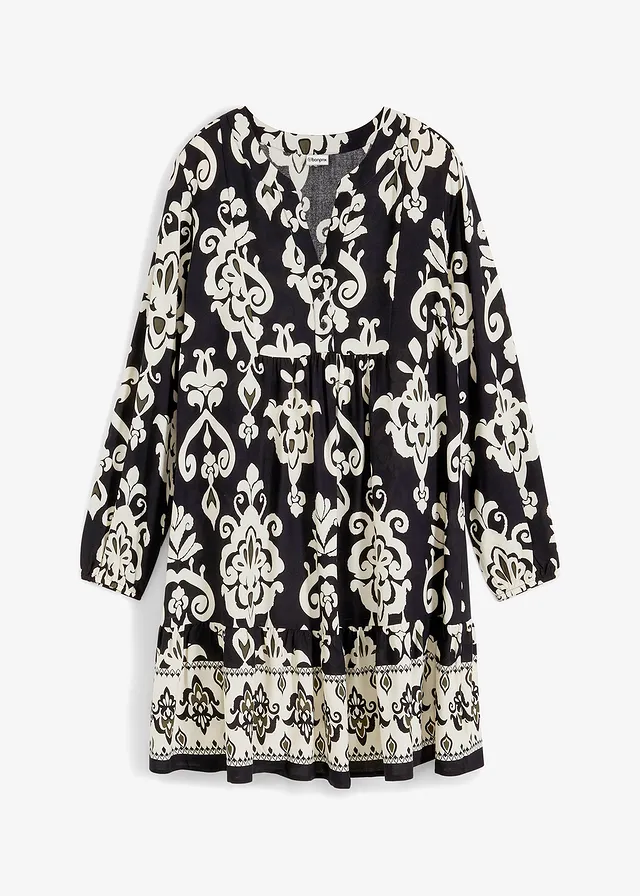 Robe-tunique imprimée en viscose fluide