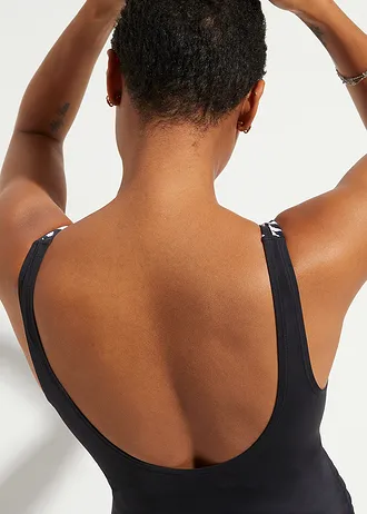 Costum baie pentru gravide cu decolteu în V • negru/alb • magazin bonprix