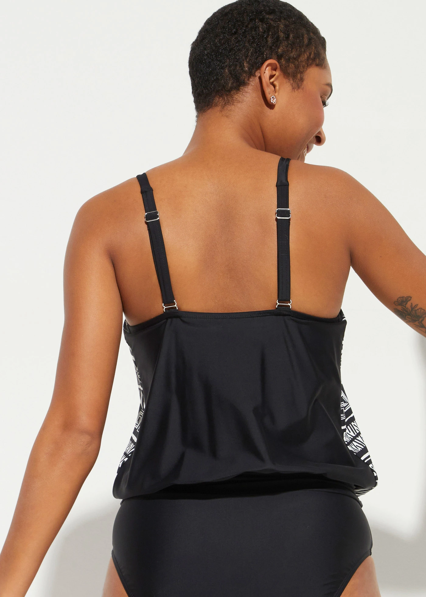 Jednodílné plavky • černá + bílá • bonprix obchod