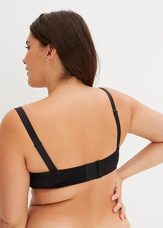 Podprsenka bez ramínek, s kosticemi, barva: černá