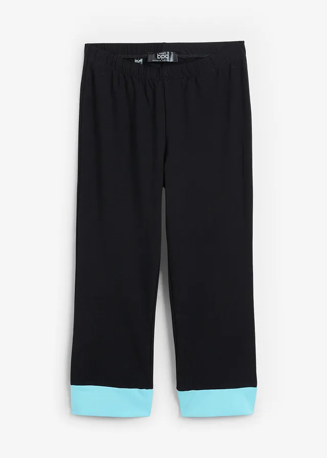 Sportovní capri legíny s kontrastními lemy • černá • bonprix obchod