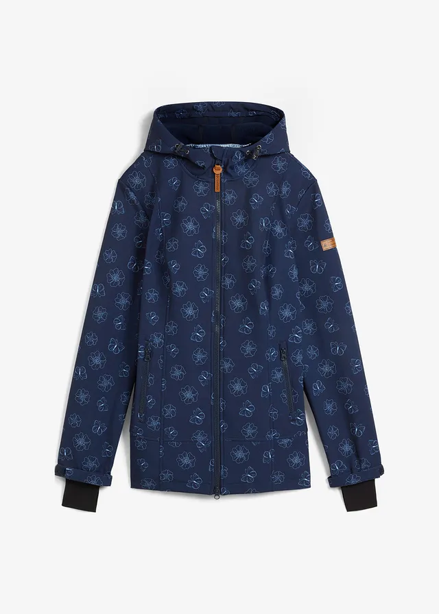 Veste softshell à motif floral, imperméable