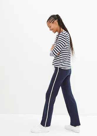 Jersey broek van katoen met stretch • donkerblauw • bonprix online shop