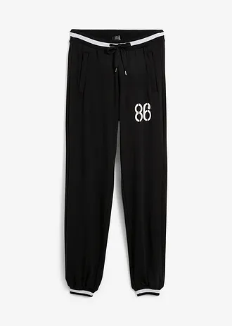 Pantalon sweat en matière extensible • noir • Boutique bonprix