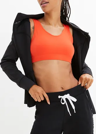 Spodnie dresowe ze ściągaczami i napisem z boku nogawek • czarny • sklep bonprix