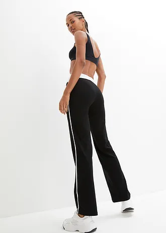 Pantaloni sport cu bumbac, stretch • negru • magazin bonprix