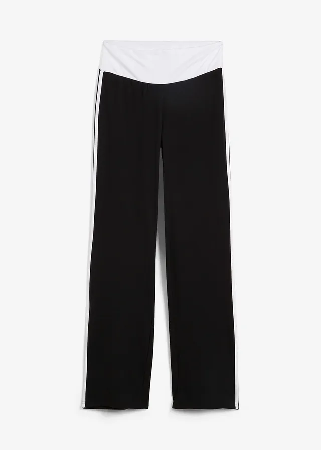 Pantalon de sport en coton extensible, Couleur: noir