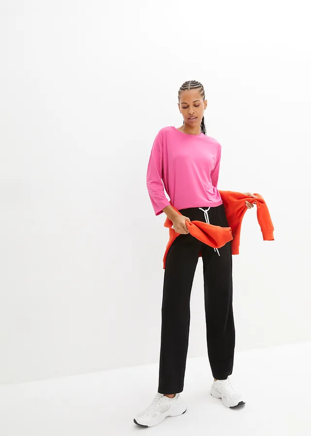 Pantalon en jersey extensible, Couleur: noir