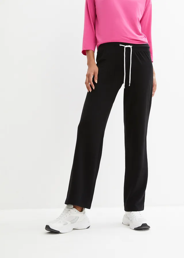 Jersey broek met biologisch katoen en stretch • zwart • product-page.page-title-suffix