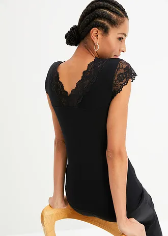 Bluză din amestec moale cu viscoză • negru • magazin bonprix