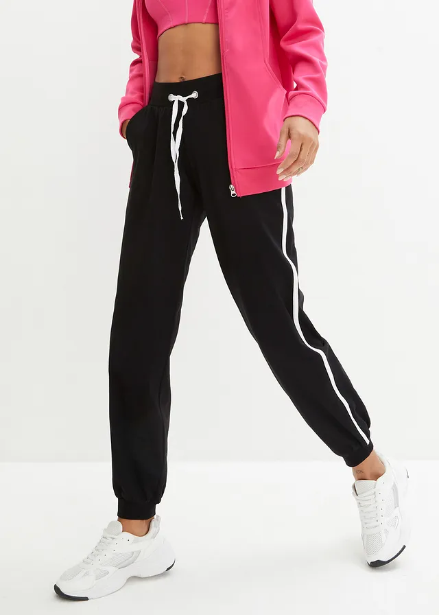 Pantalon de jogging en coton, Couleur: noir