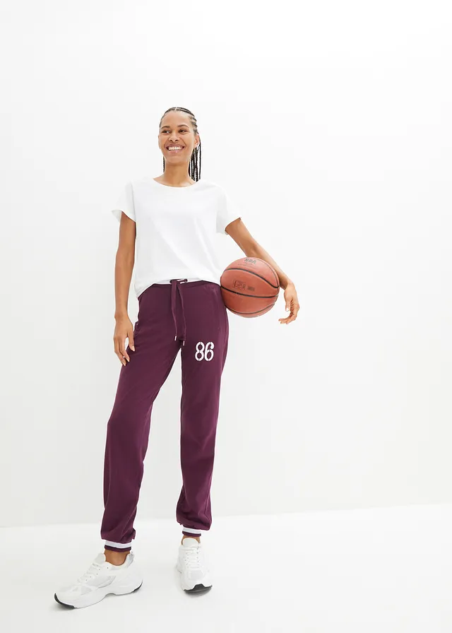 Sweatpants van elastische katoenmix, Kleur: 