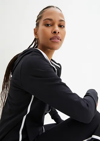 Trening din bumbac, stretch  (set/2 piese) • negru • magazin bonprix