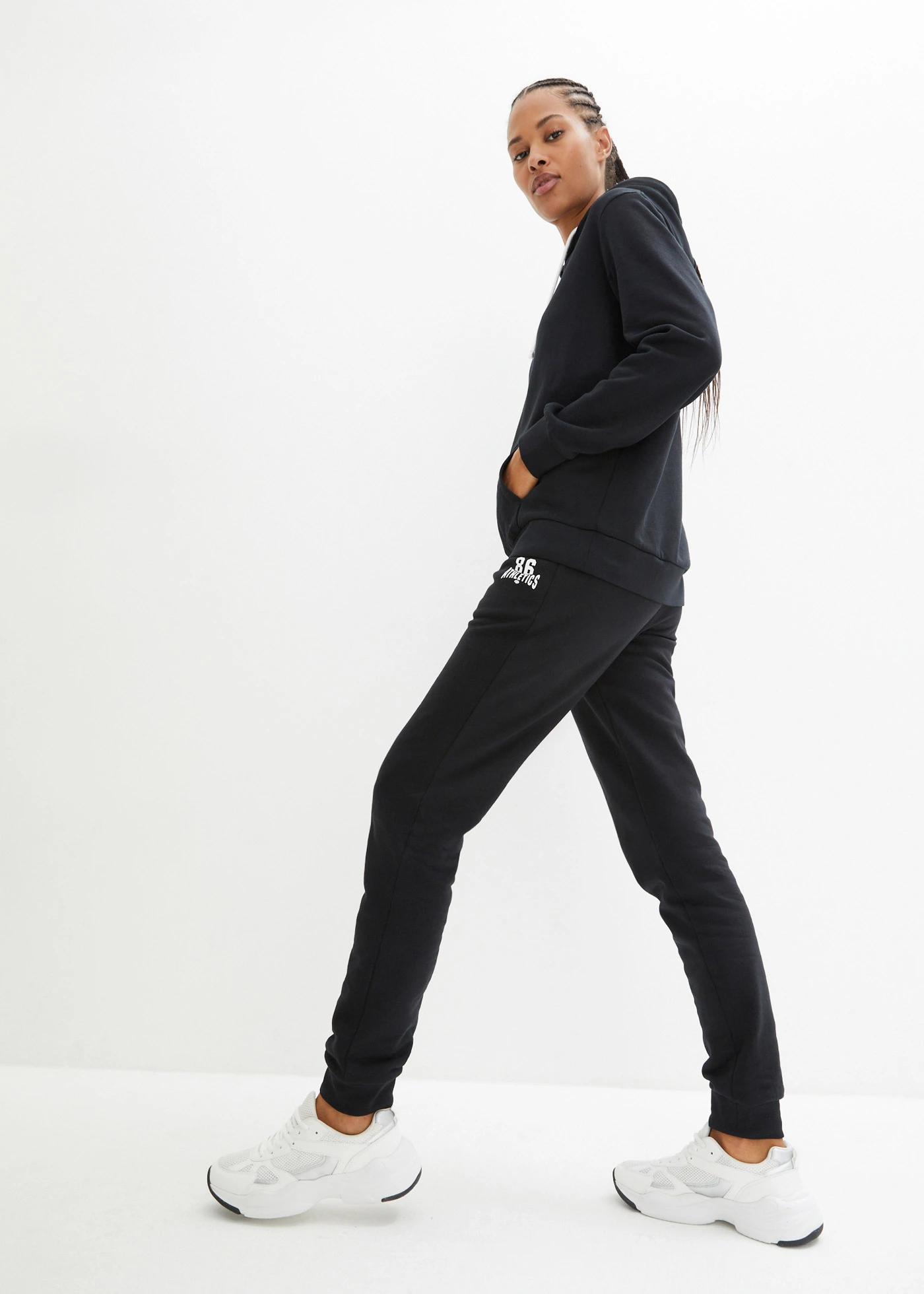 Sportovní souprava s bavlnou (2dílná) • černá • bonprix obchod