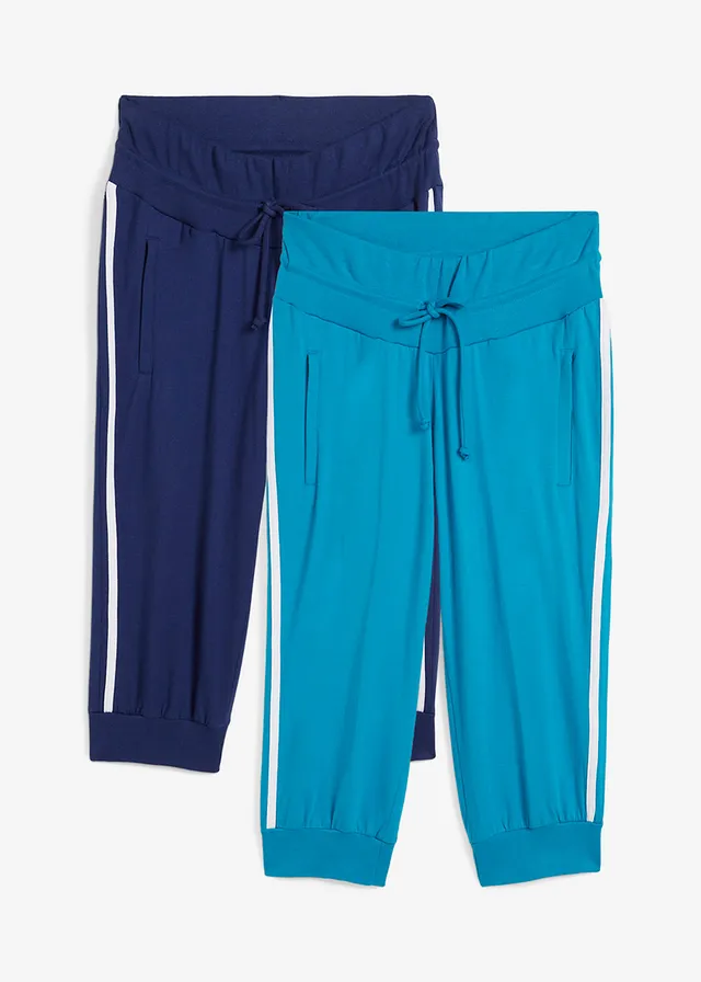 Pantaloni sport capri din bumbac (set/2 buc.)