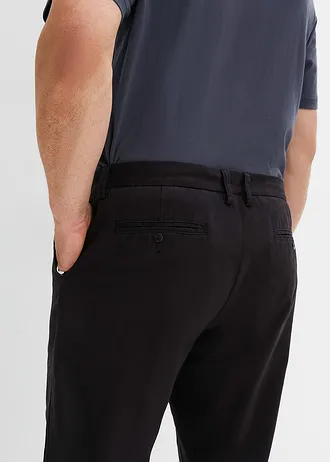 Regular fit chino van puur katoen, straight, Kleur: zwart