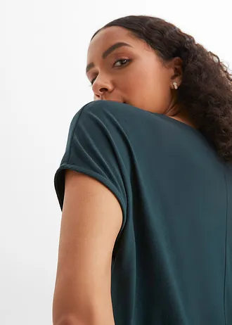 Shirt in een zachte viscosemix • diepgroen • bonprix online shop