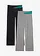 Lot de 2 pantalons de sport, bootcut, Couleur: gris chiné+noir