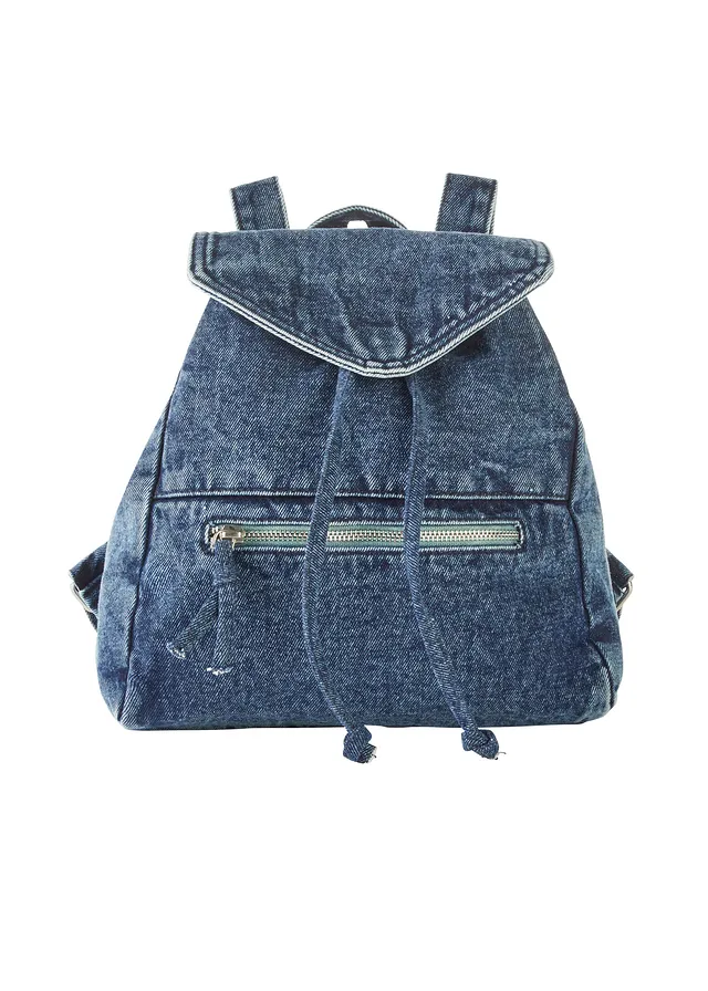 Hátizsák farmer anyagból, szín: kék denim