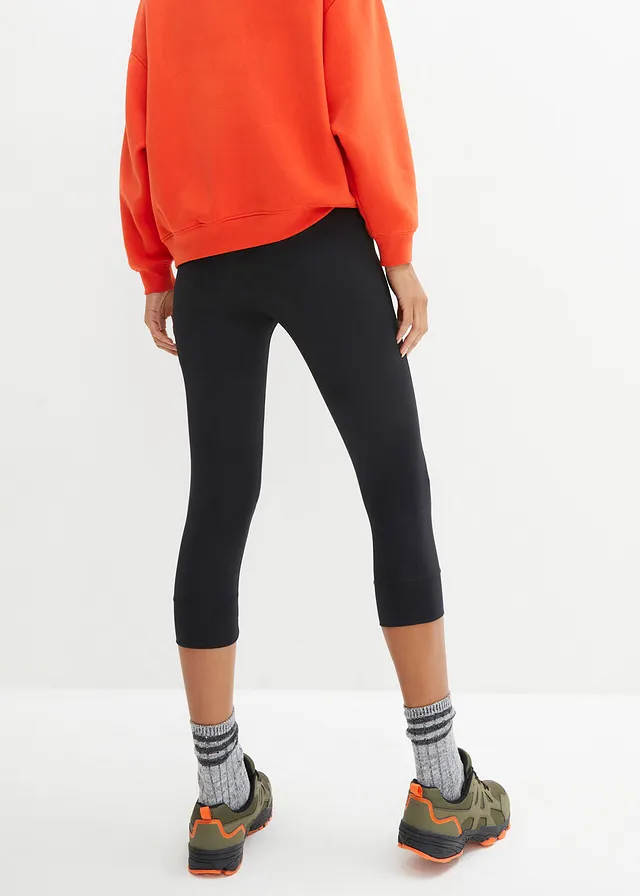 Legging 3/4 technique, séchage rapide, Couleur: noir