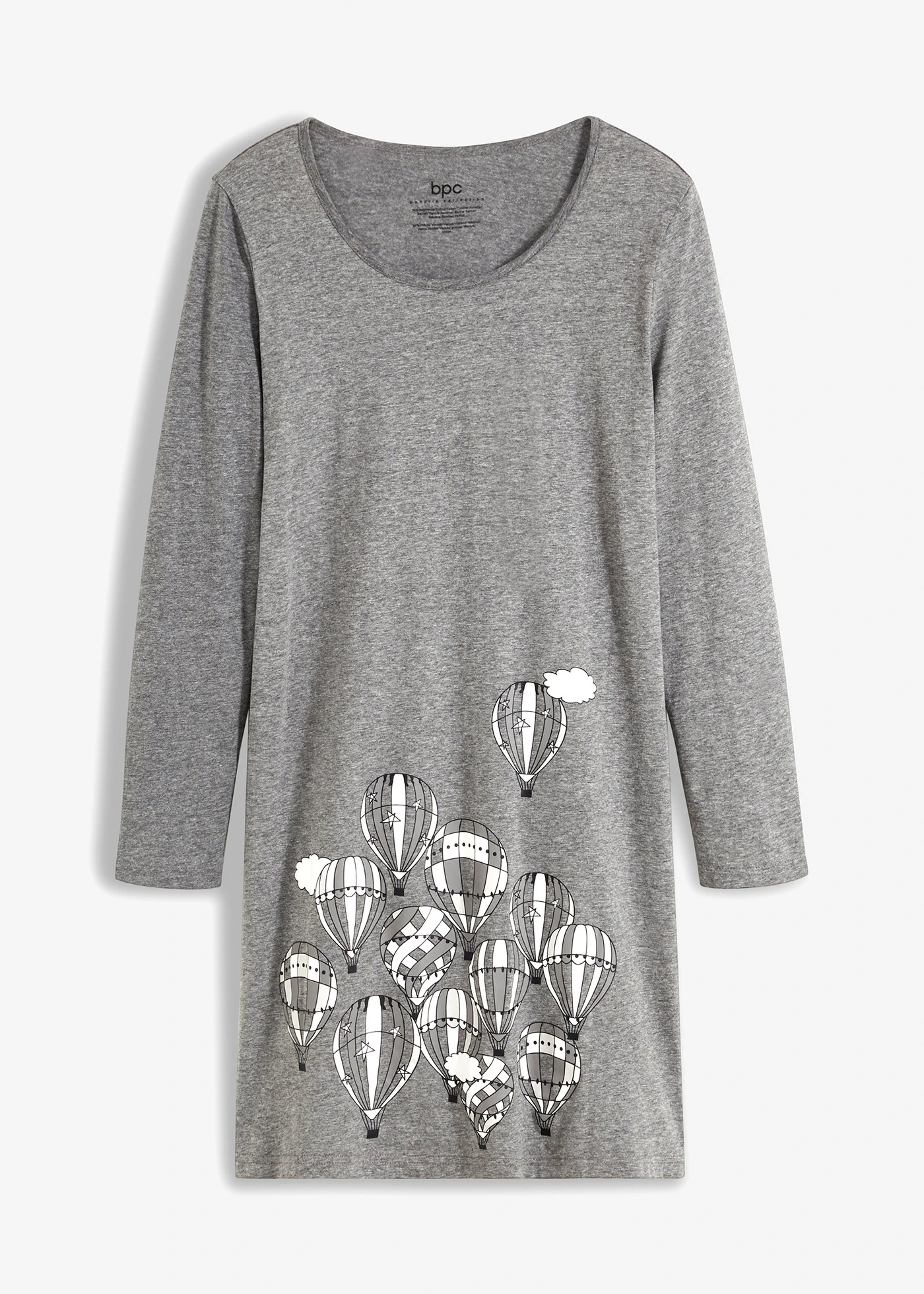 Nachthemd • grijs gemêleerd • bonprix online shop