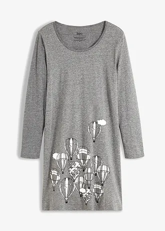 Krótka koszula nocna z długim rękawem