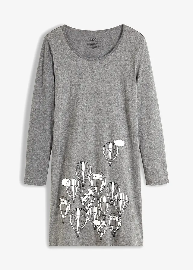 Nachthemd • grijs gemêleerd • bonprix online shop