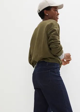 Džíny Wide Leg, High Waist, s pohodlnou pasovkou • nočně modrý denim • bonprix obchod