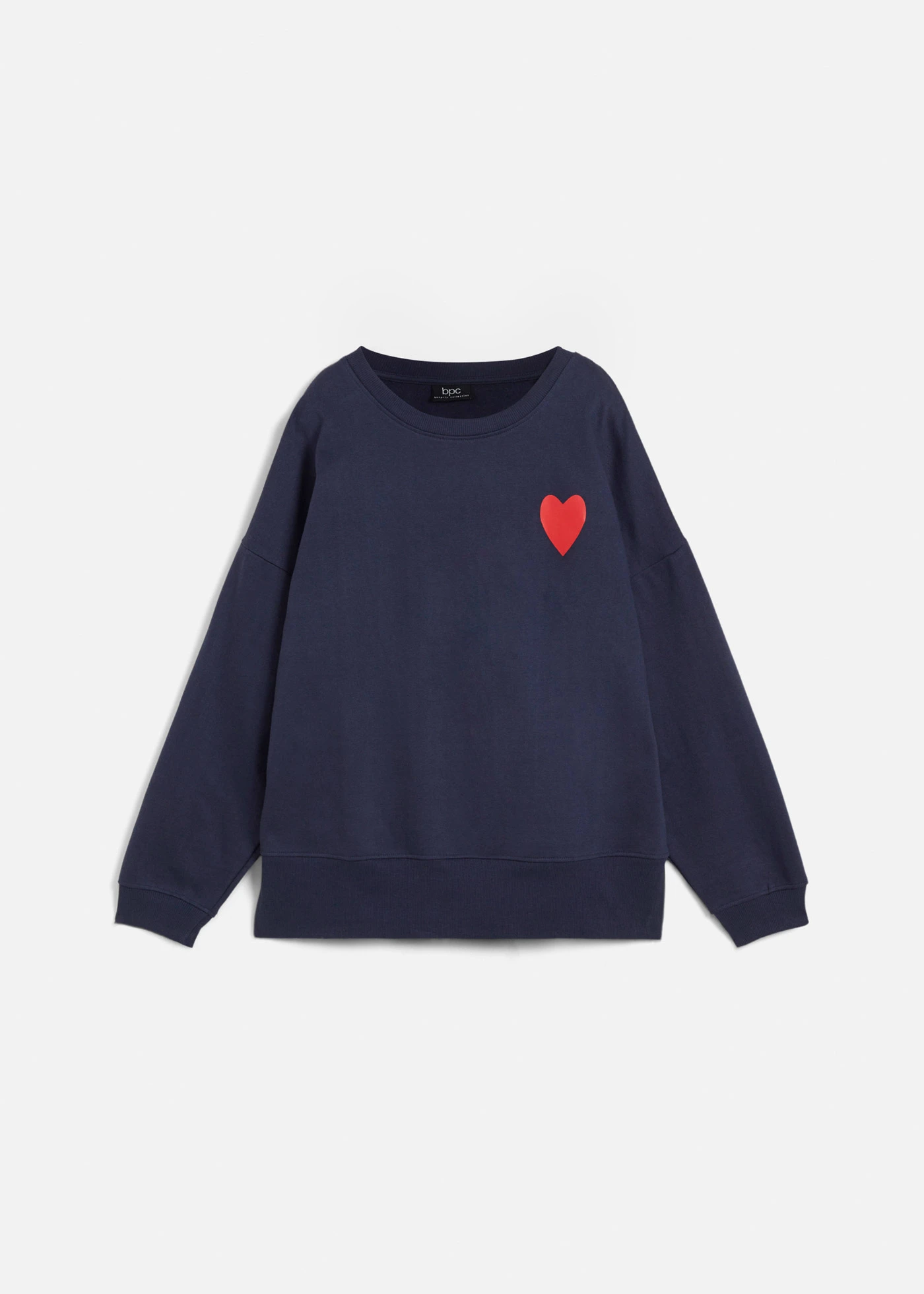 Oversize mikina z organické bavlny • tmavě modrá + jahodová • bonprix obchod