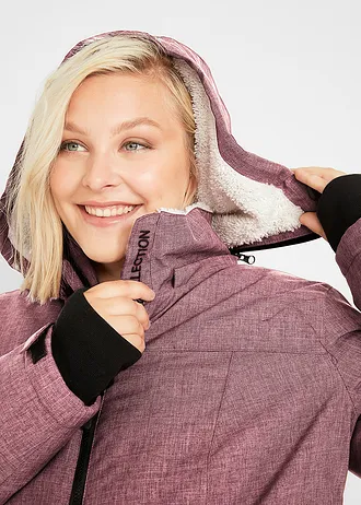 Pohodlná těhotenská a nosicí bunda 3 v 1, barva: bordó melír