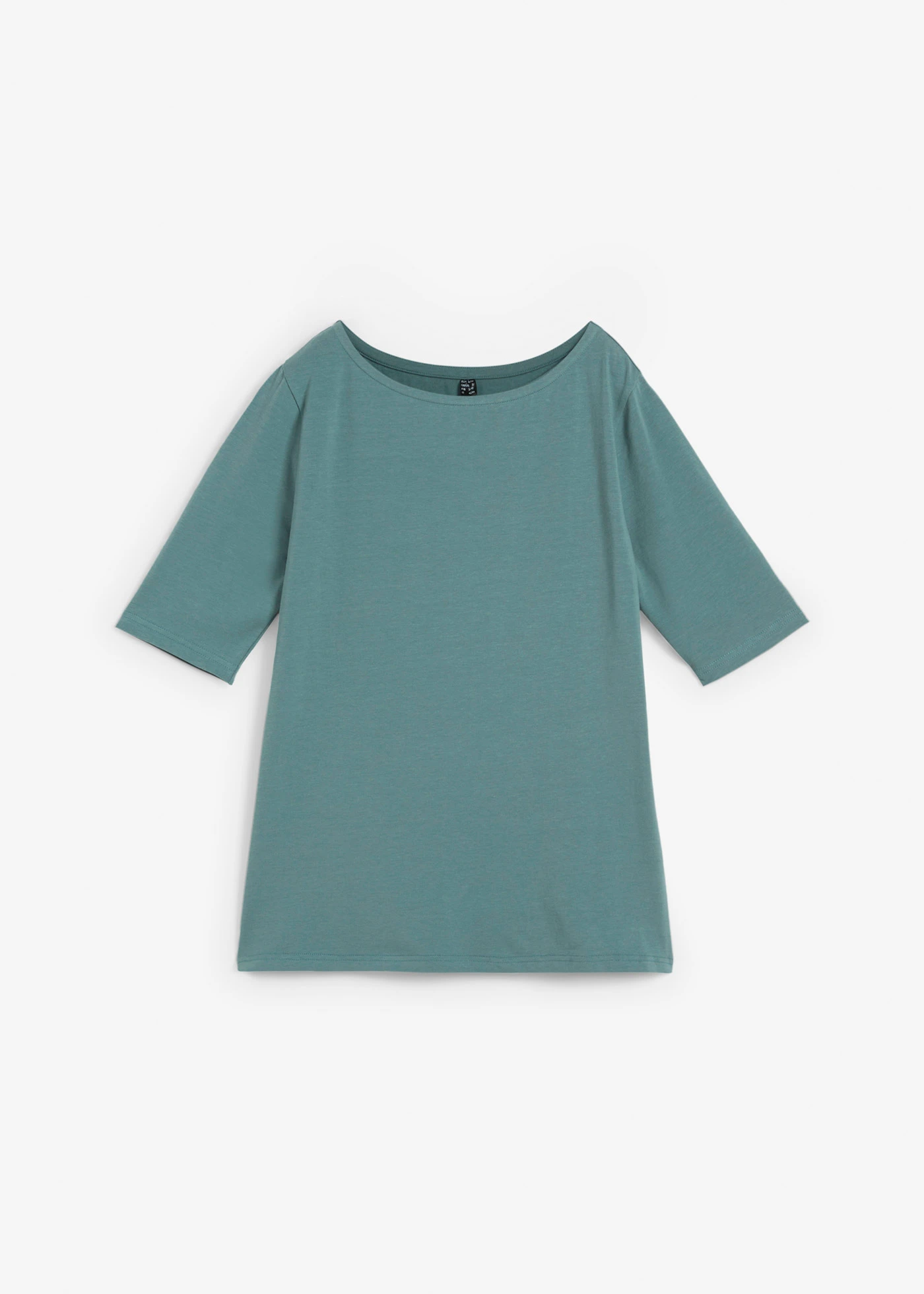 T-shirt col bateau 100% coton • gris vert • Boutique bonprix