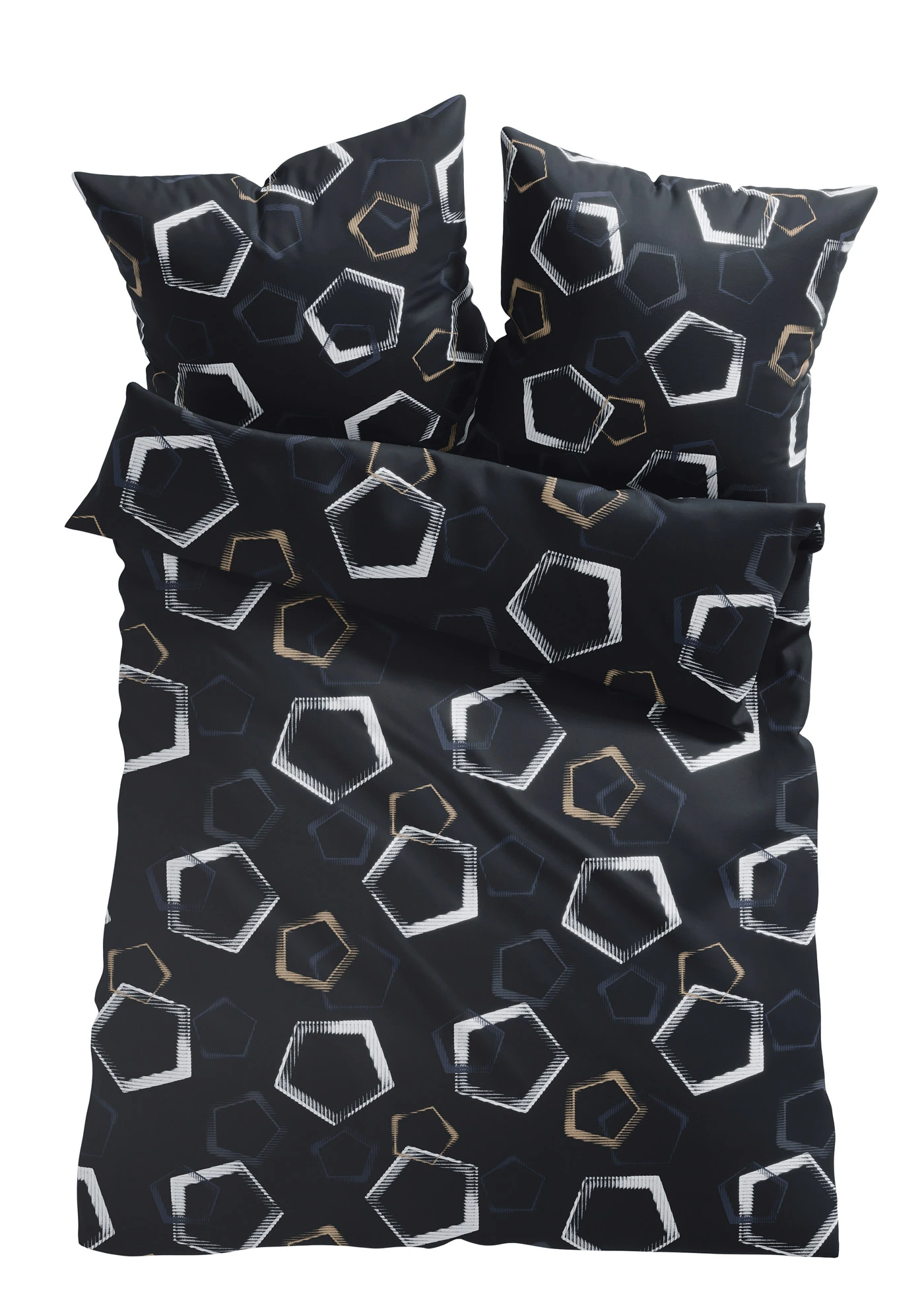 Dekbedovertrek in een katoenmix • zwart • bonprix online shop