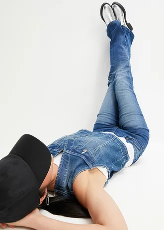 Strečová džínsová vesta • modrá denim used • obchod bonprix