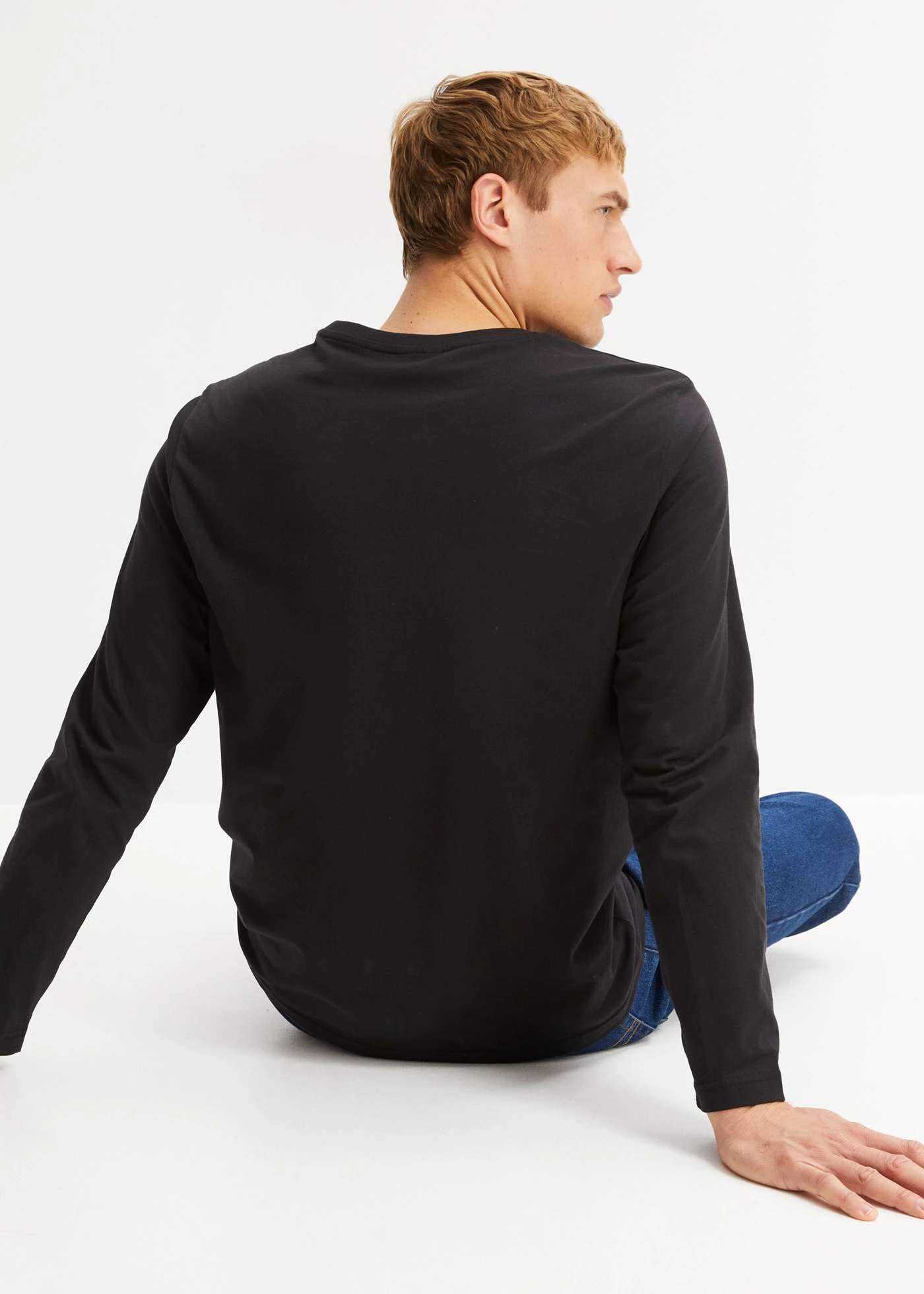 Longsleeve van puur biologisch katoen • zwart • bonprix online shop