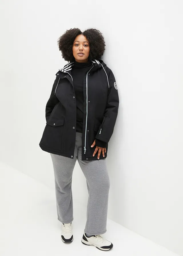 Outdoorjas, waterdicht, Kleur: zwart
