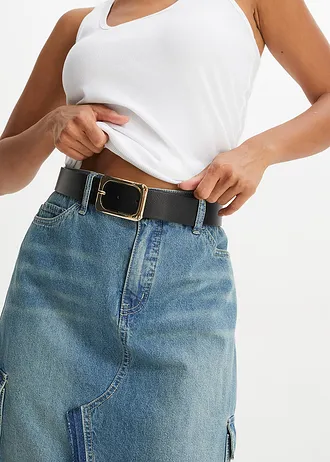 Curea cu cataramă metalică • negru • magazin bonprix