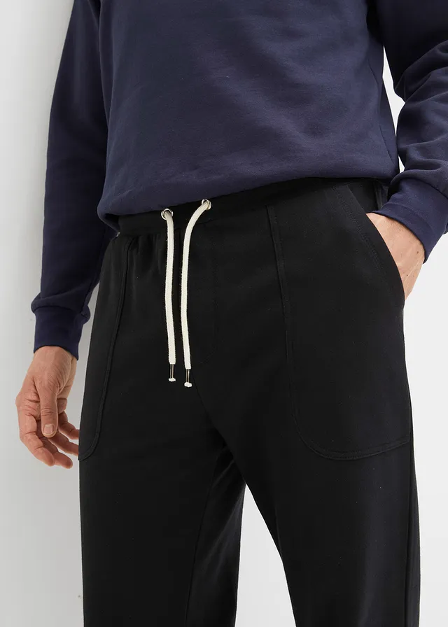 Joggingové kalhoty z čisté organické bavlny • černá • bonprix obchod