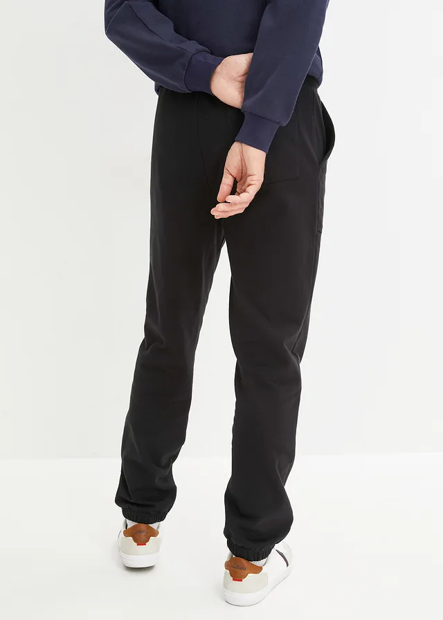 Pantalon de jogging 100% coton, Couleur: noir