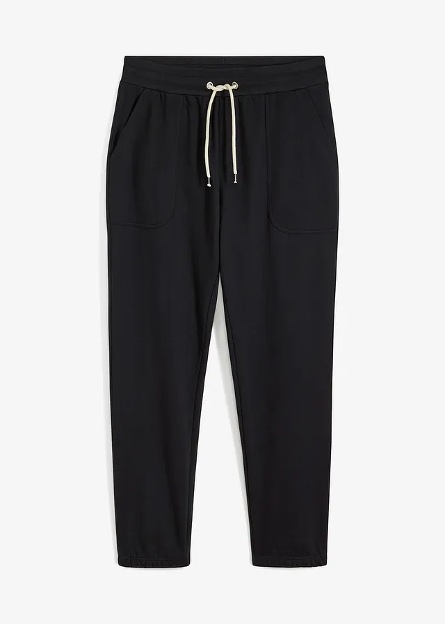 Joggingbroek van puur biologisch katoen, Kleur: zwart