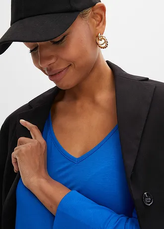 Oversize tričko ze splývavé viskózy • arktická modrá • bonprix obchod