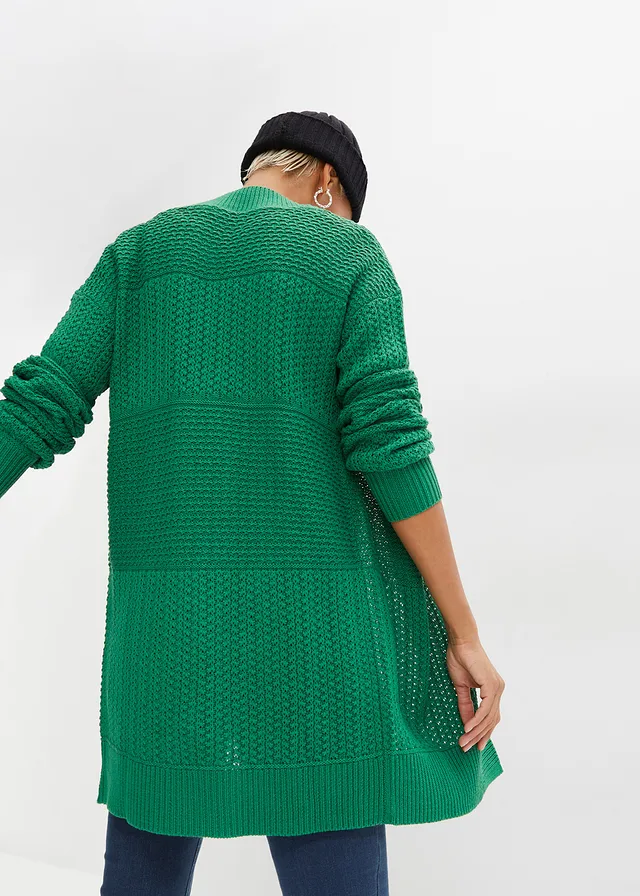 Gilet long en maille • vert • product-page.page-title-suffix