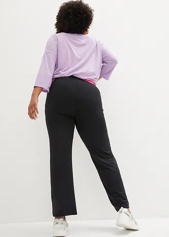 Allround sportlegging met ritszakken, Kleur: zwart