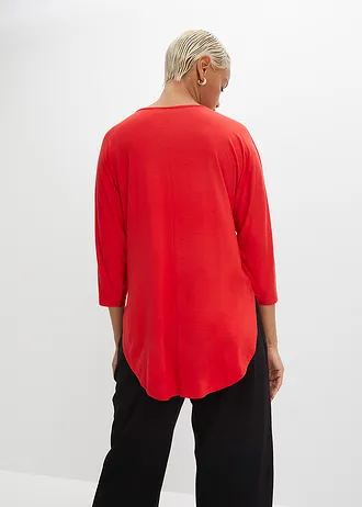 Shirt in een mix van viscose en elastan • aardbeirood • bonprix online shop