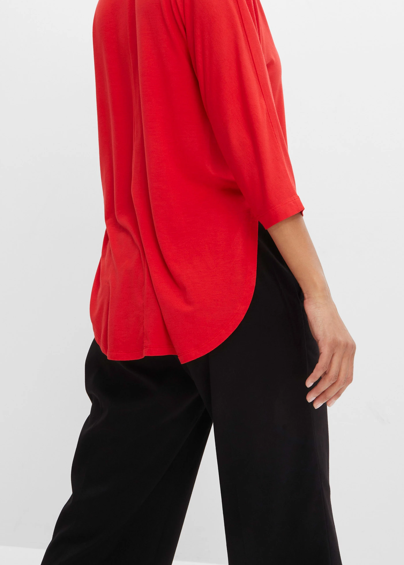 Shirt in een mix van viscose en elastan • aardbeirood • bonprix online shop