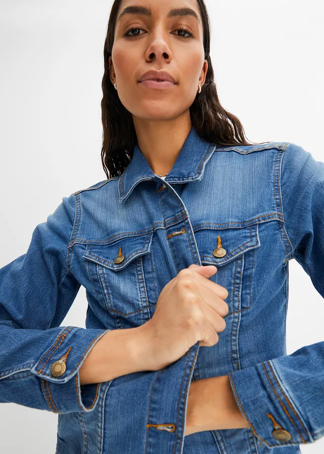 Stretch spijkerjas, basic • blauw denim • product-page.page-title-suffix