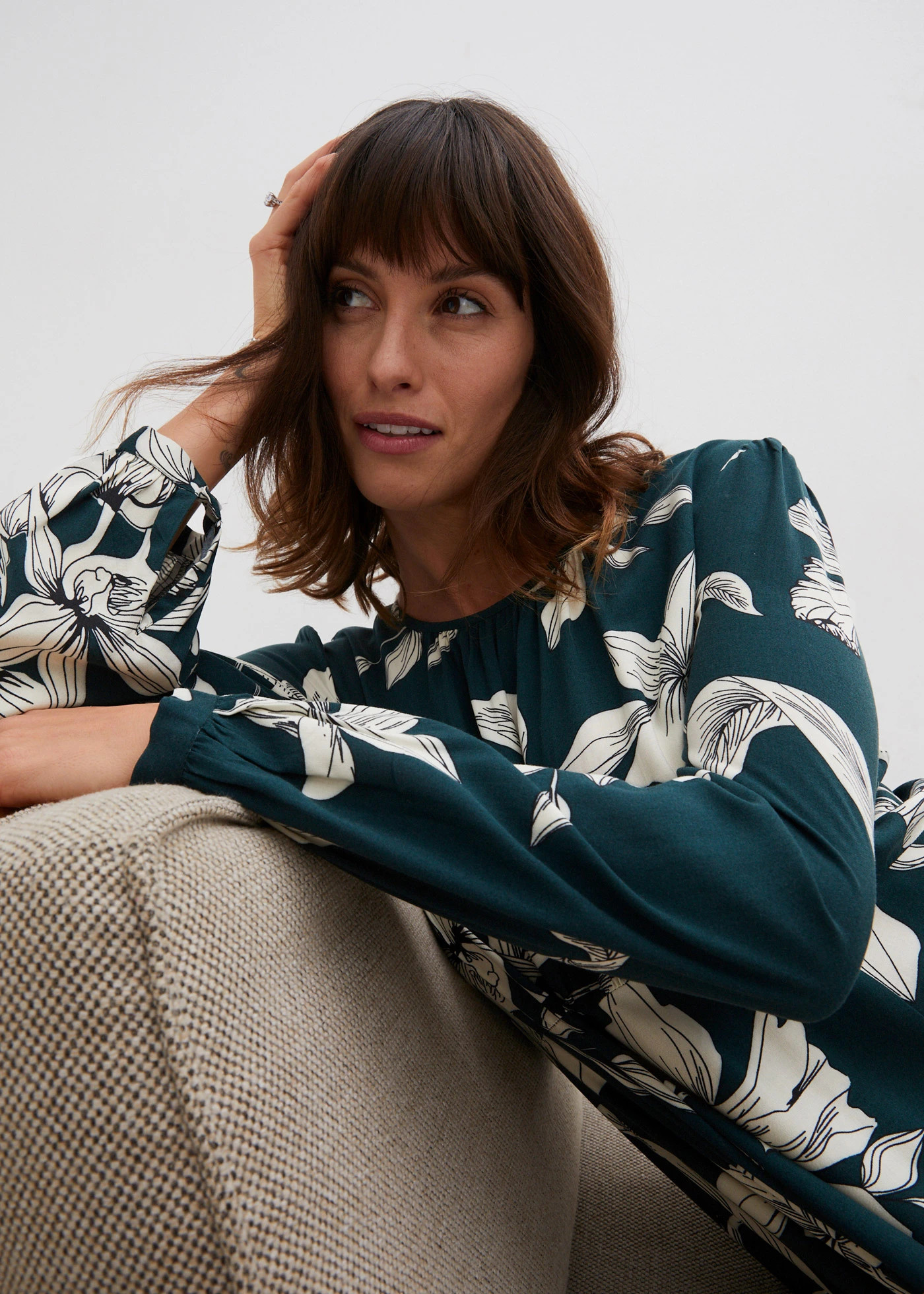 Soepelvallende jurk van viscose • diepgroen • bonprix online shop